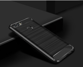 Силиконов гръб ТПУ Карбон за Huawei P Smart FIG-LX1 черен